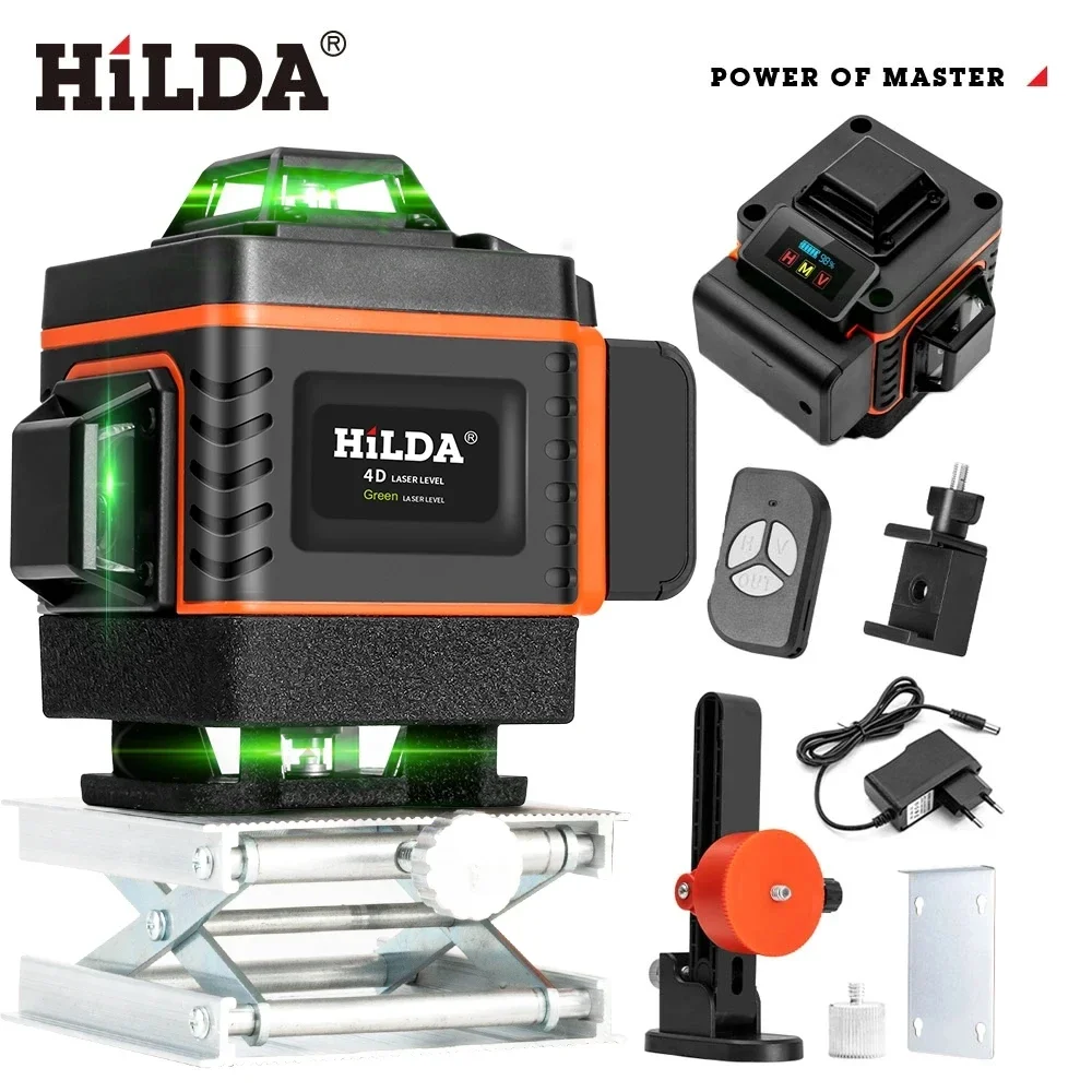 Laser Level 16 Lines 4D Green - HILDA 16/12라인 4D 레이저 레벨 녹색