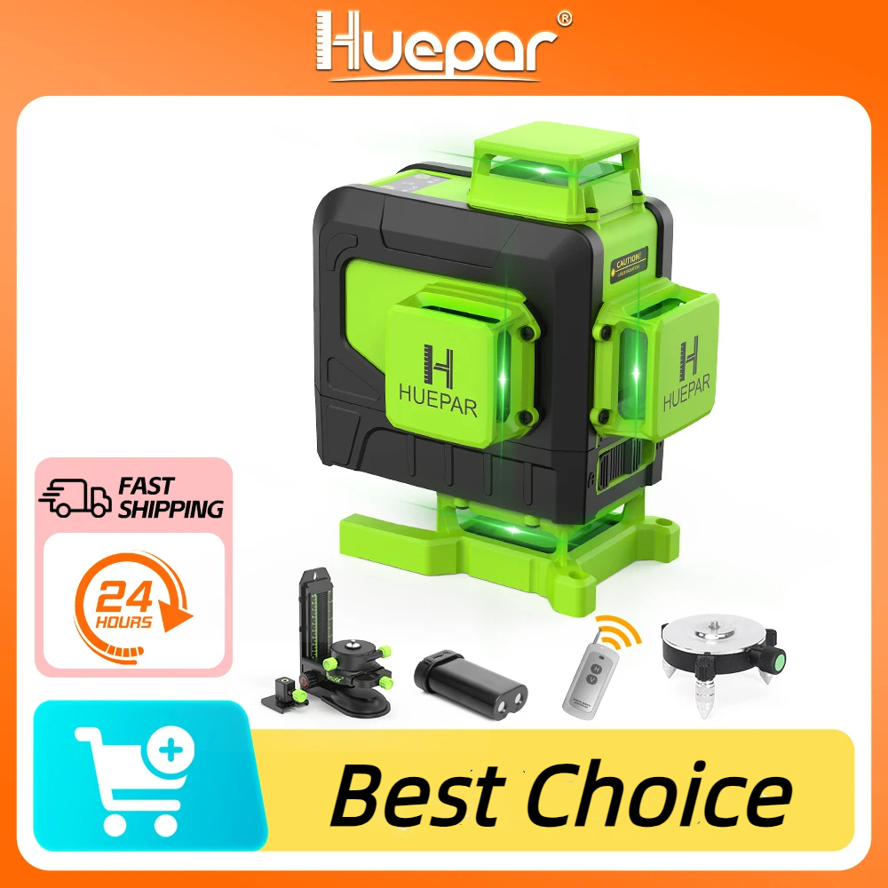 Laser Level 16 Lines 4D Green - Huepar 4D 레이저 레벨 그린 라인,