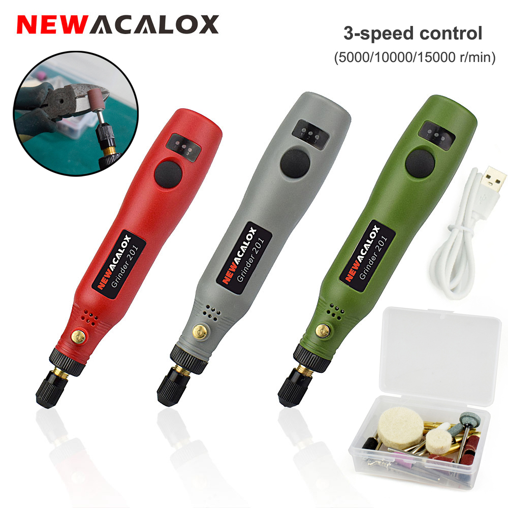 Cordless Rotary Tool Kit Accessories - NEWACALOX 무선 가변 속도 로타리 도구