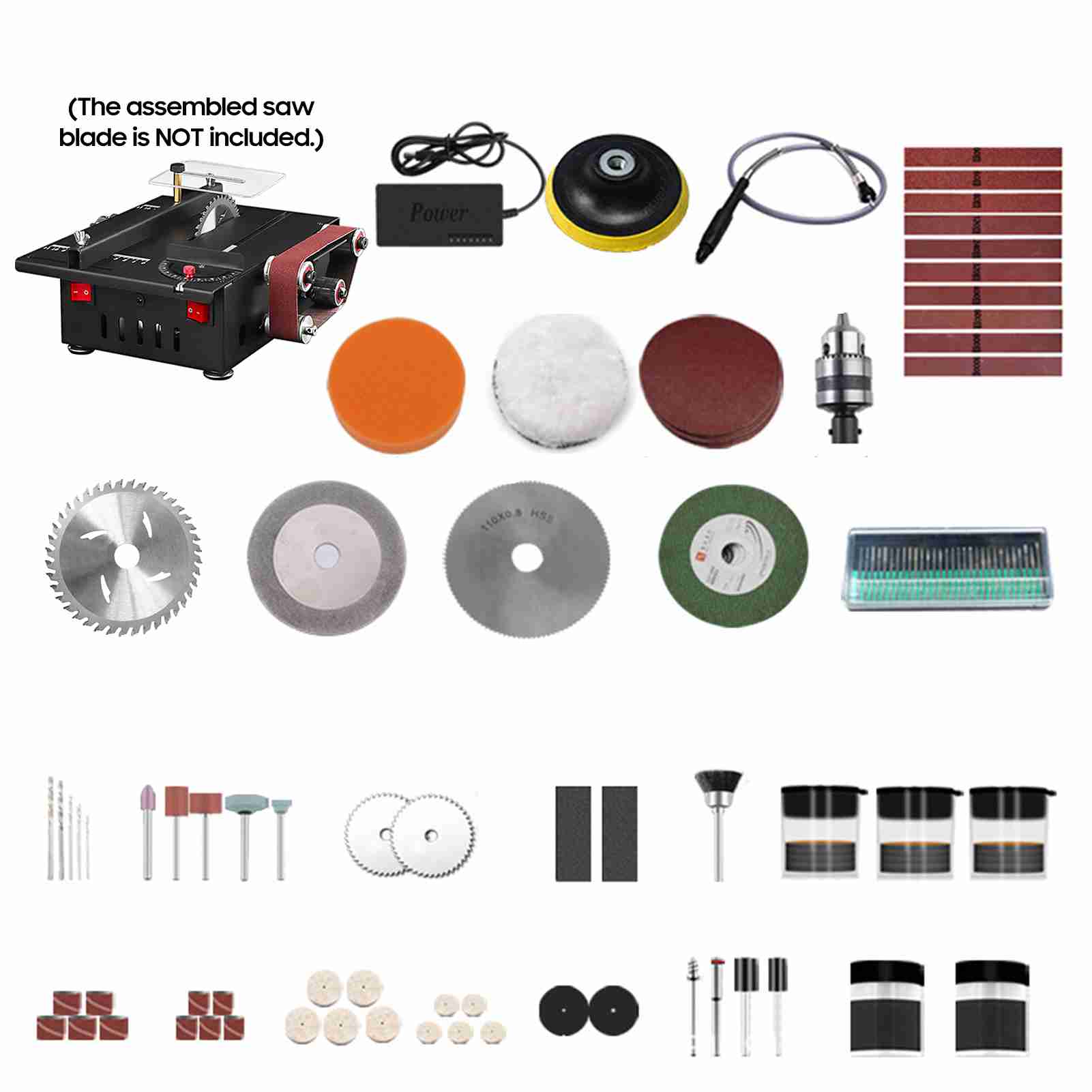 Mini Table Saw For Woodworking - 200W 미니 벤치쏘 및 벨트 샌더