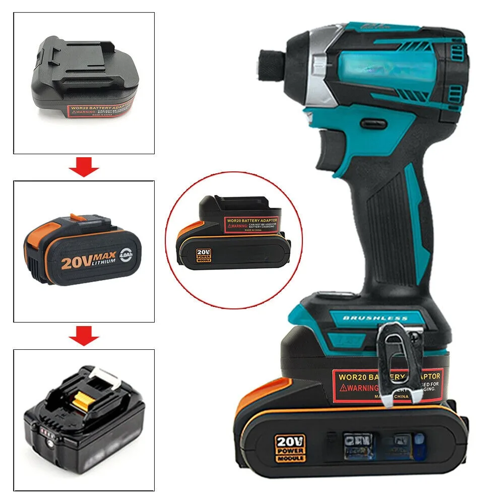 Brushless Cordless Electric Drill 18V - Worx 20V 4PIN 오렌지 리튬 이온