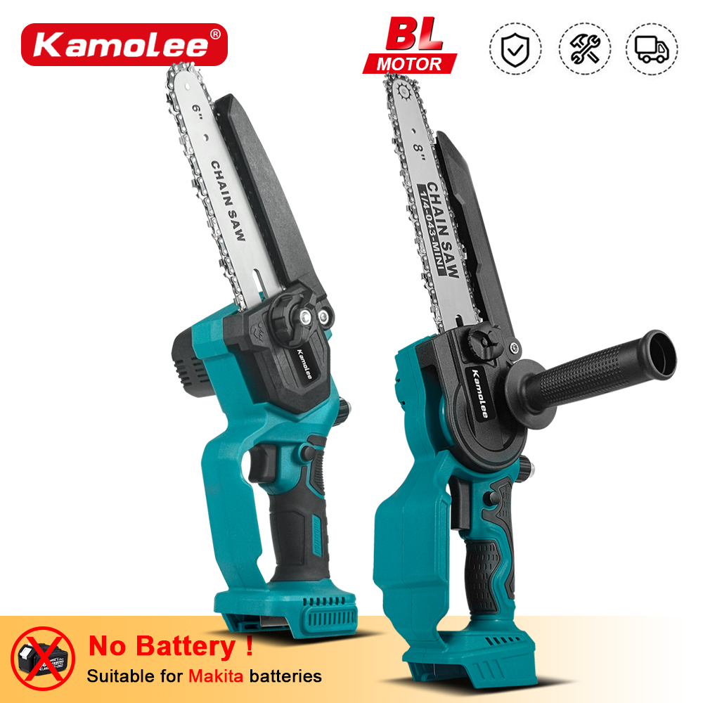 Mini Electric Chainsaw 6 Inch - Kamolee 미니 브러시리스 전기톱, 충전식 체인톱,