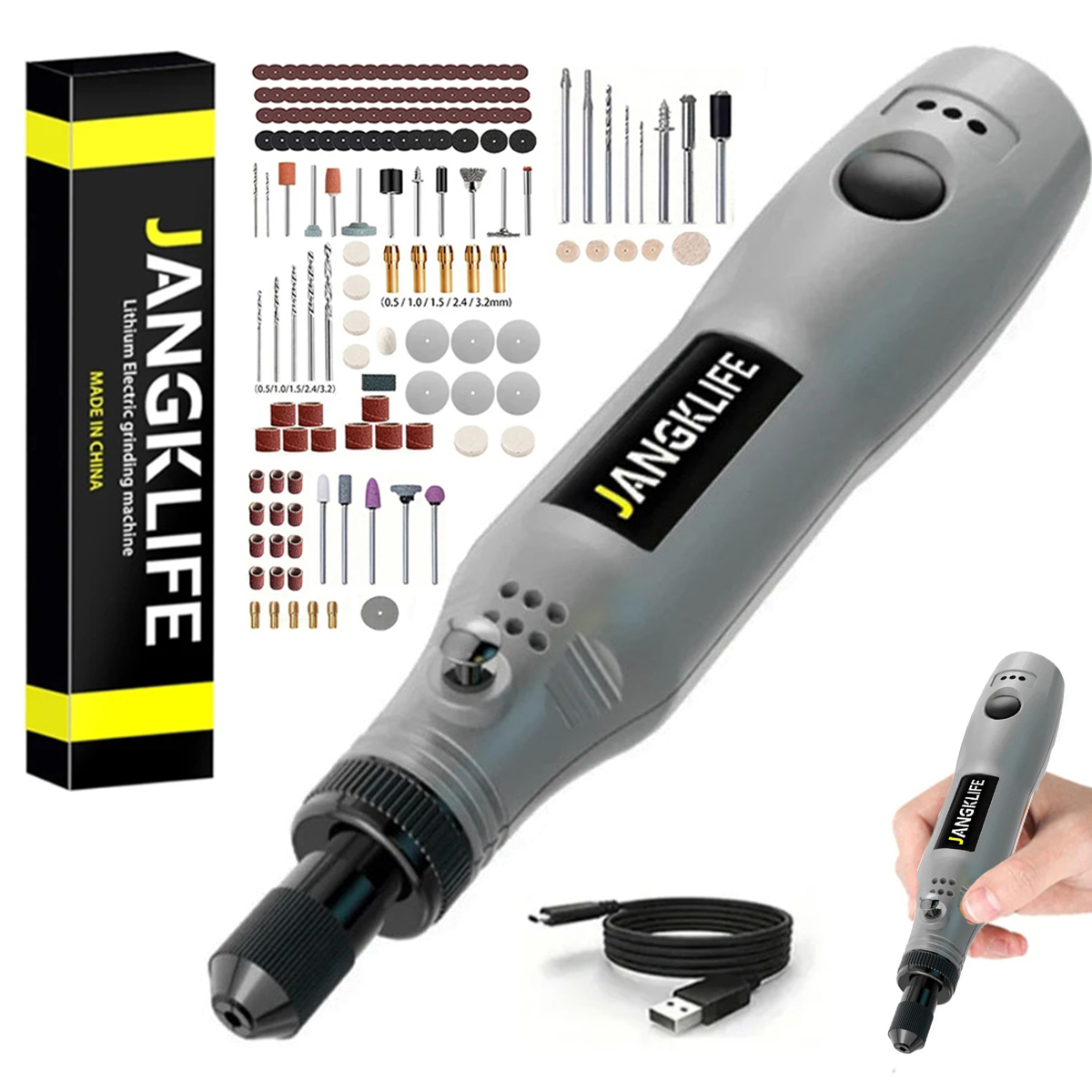 Cordless Rotary Tool Kit Accessories - JANGKLIFE USB 무선 로타리 도구 키트