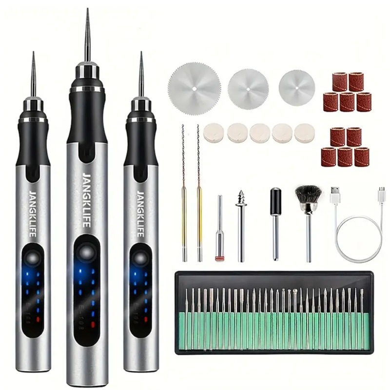 Cordless Rotary Tool Kit Accessories - 전기 조각 펜, USB 무선 회전