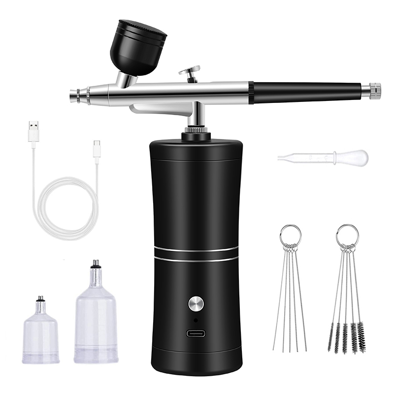 Airbrush Kit With Mini Compressor - 압축기가있는 휴대용 충전식 무선 에어 브러시
