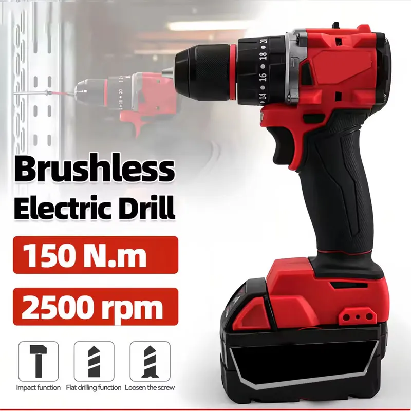 Brushless Cordless Electric Drill 18V - 소형 전기 브러시리스 임팩트 드릴 150Nm