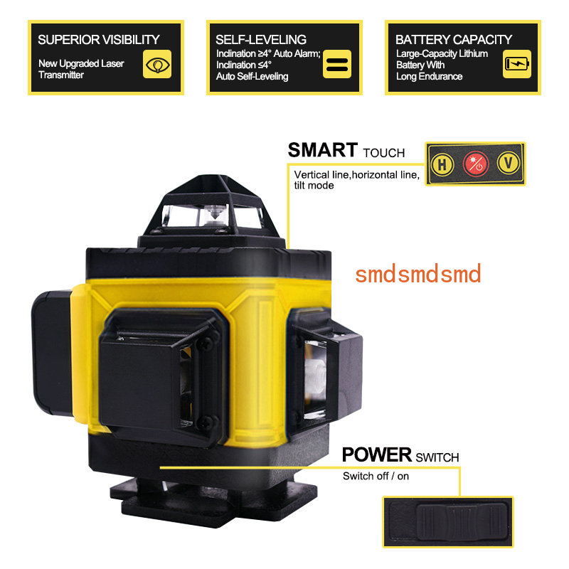 16라인 4D 레이저 레벨 수평 및 수직 교차선 녹색  - Laser Level 16 Lines 4D Green 리뷰 및 가격