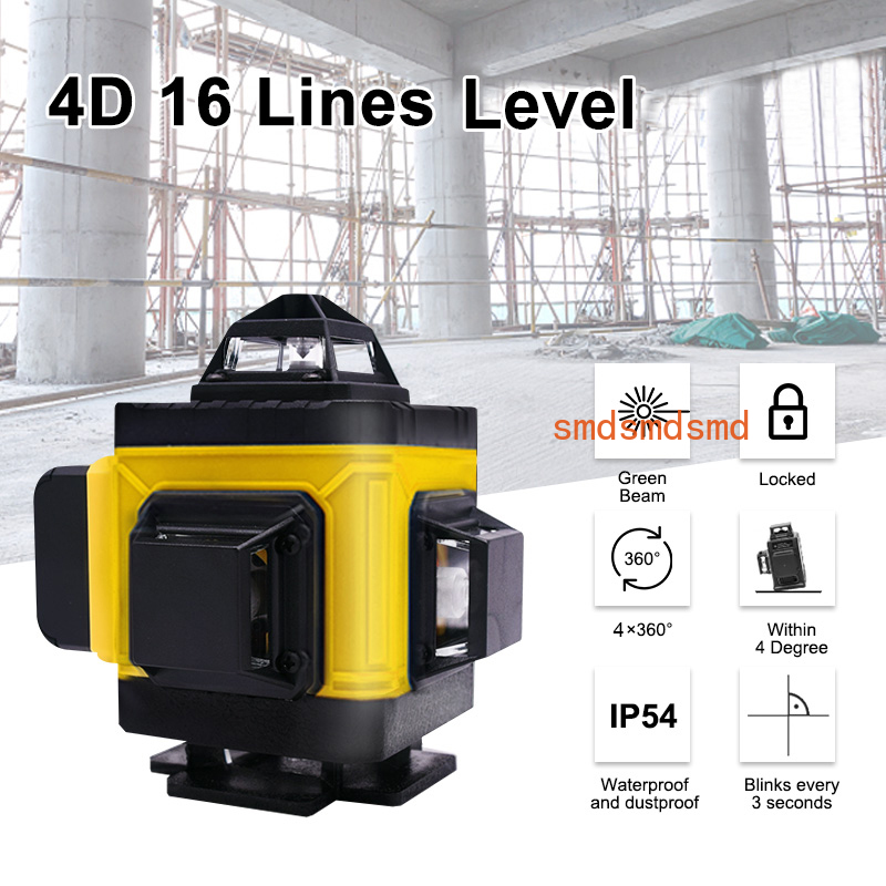 16라인 4D 레이저 레벨 수평 및 수직 교차선 녹색  - Laser Level 16 Lines 4D Green 리뷰 및 가격