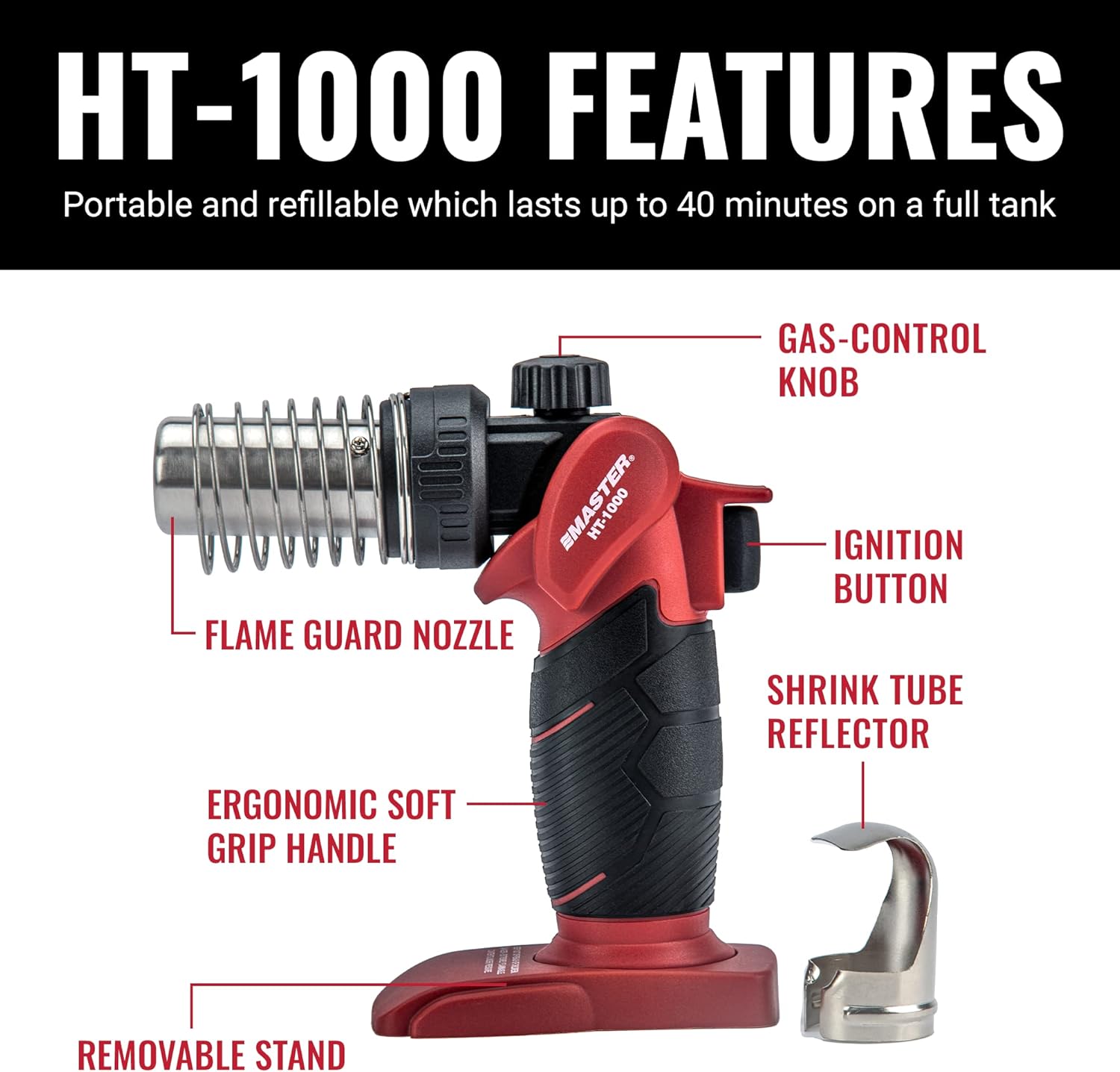 휴대용 무선 부탄 열풍기(수축 반사판 포함), 열수축  - Cordless Heat Gun For Shrink Tubing 리뷰 및 가격