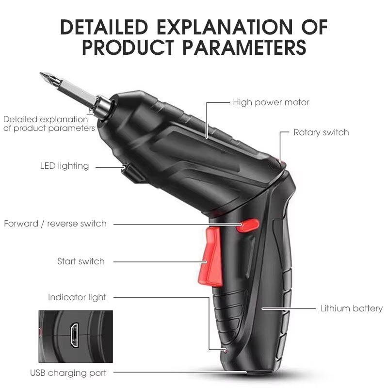 전기 드라이버 세트 3.6V 무선 충전식 전동 공구(홈 - Electric Screwdriver Rechargeable Usb 리뷰 및 가격