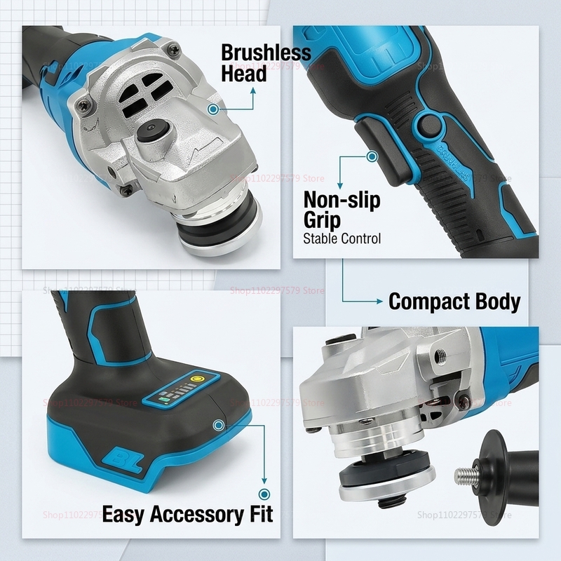 전문가용 18V 브러시리스 앵글 그라인더, 무선 금속  - Brushless Angle Grinder Battery Powered 리뷰 및 가격