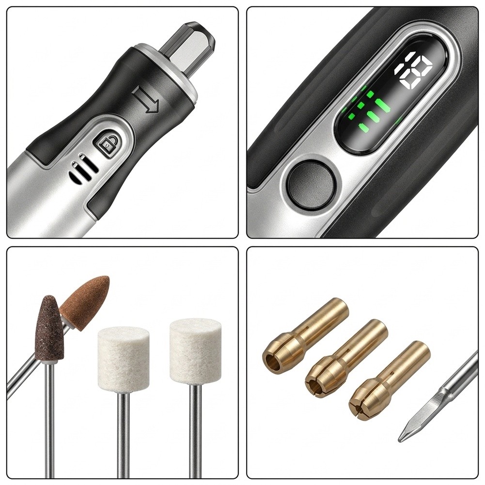 무선 전동 로터리 공구 키트 USB 충전식 조각펜, D - Cordless Rotary Tool Kit Accessories 리뷰 및 가격