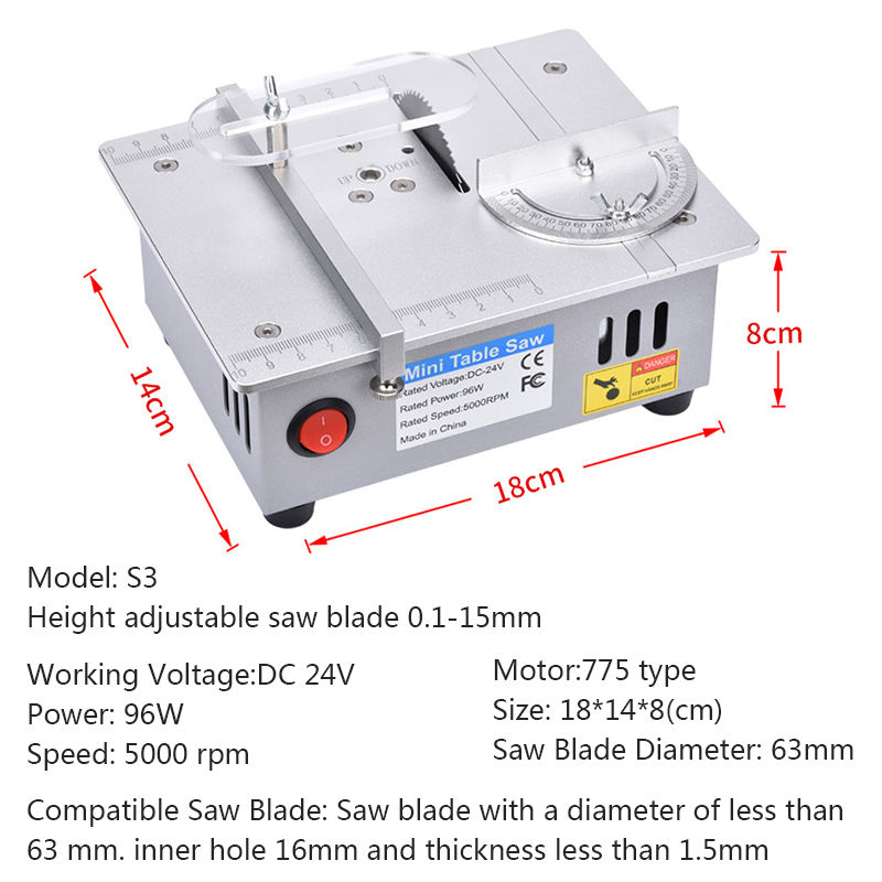 미니 테이블 톱 96W 5000RPM 목공 DIY 절단 - Mini Table Saw For Woodworking 리뷰 및 가격