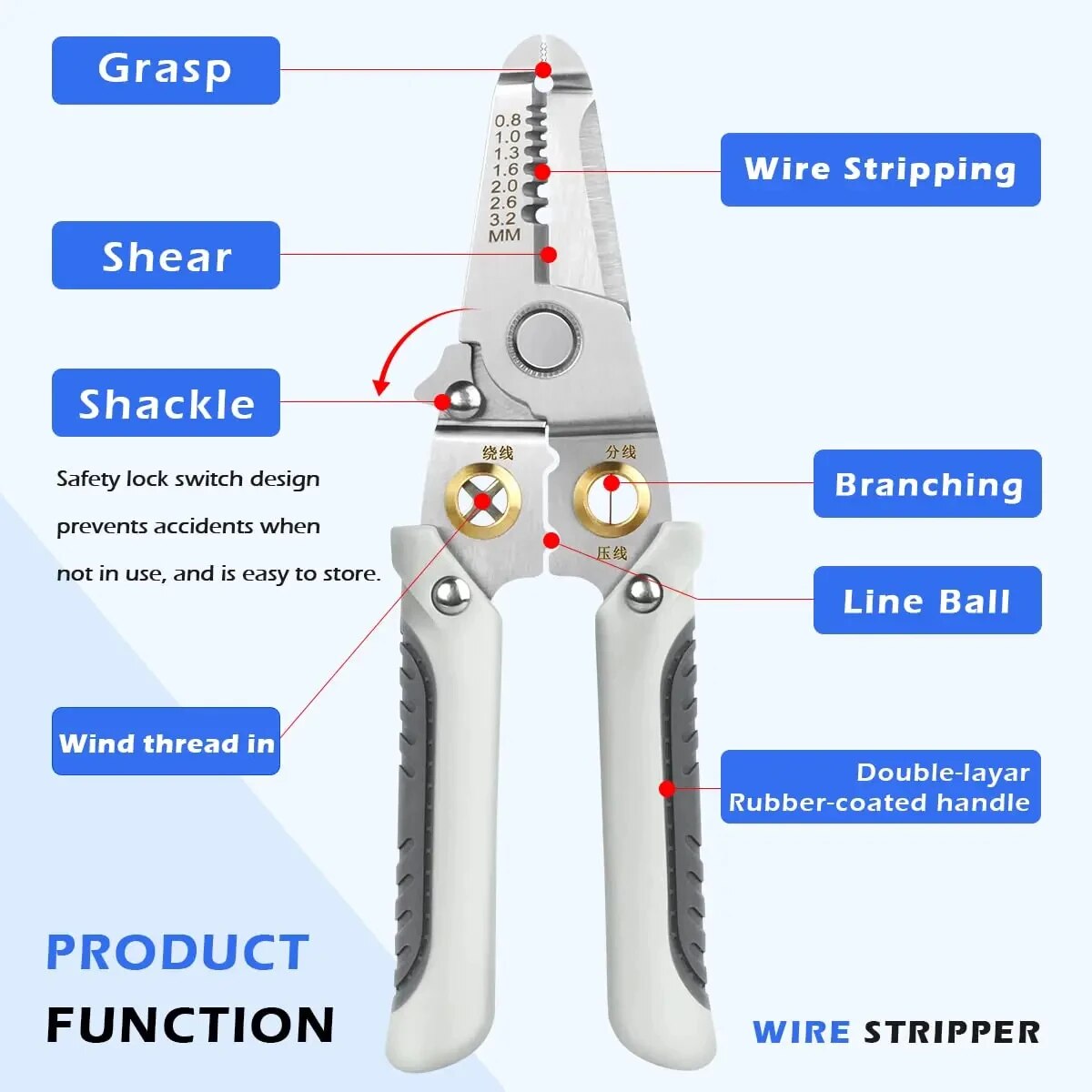 6 In 1 와이어 스트리퍼 특수 와이어 펜치 도구 전 - Automatic Wire Stripper Cutter 리뷰 및 가격