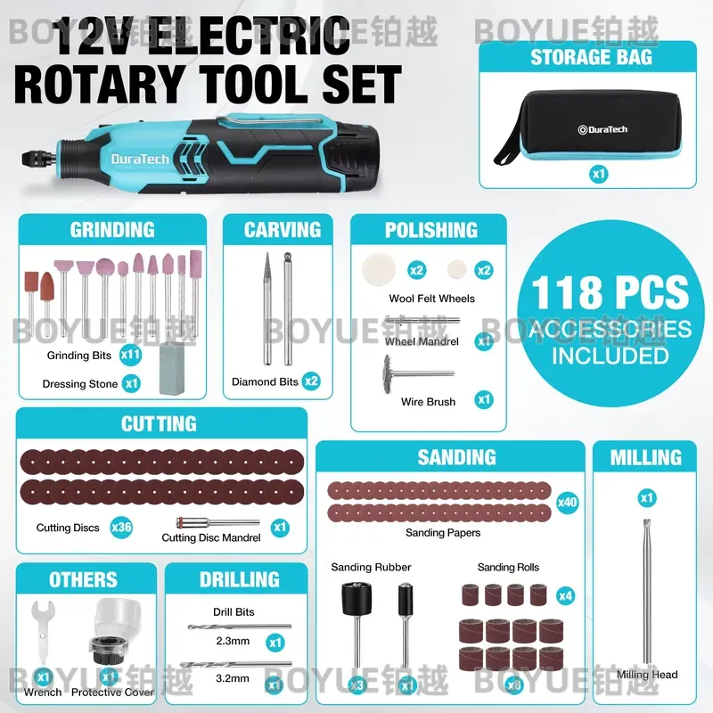 12V 무선 로터리 공구 5000-35000RPM 7단 - Cordless Rotary Tool Kit Accessories 리뷰 및 가격