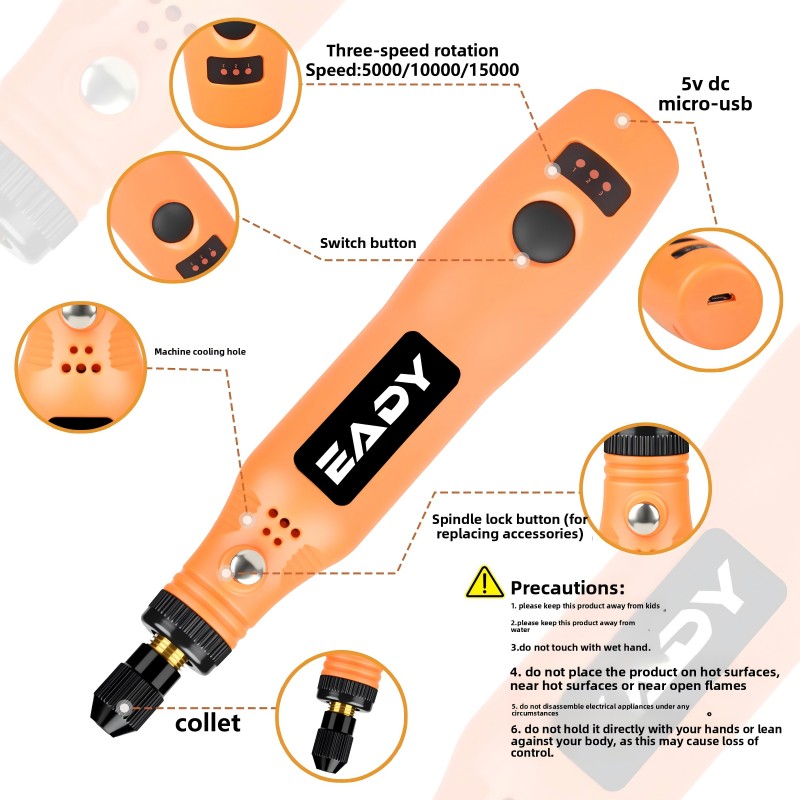 USB 무선 로터리 공구 키트 – 금속 연마, 모형 제 - Cordless Rotary Tool Kit Accessories 리뷰 및 가격