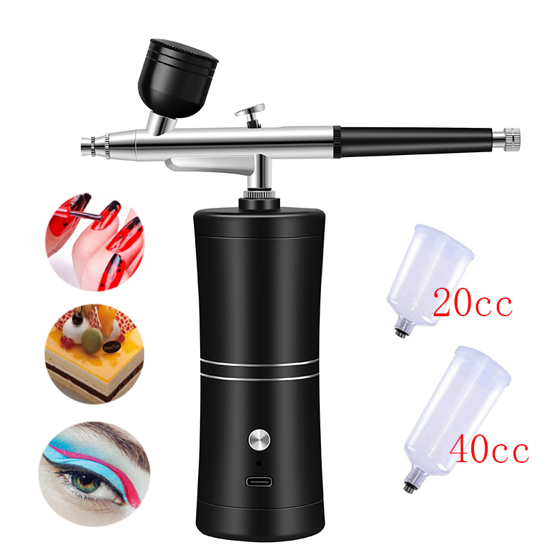 네일 아트 페인트 용 에어 브러시 압축기 네일 장식 케 - Airbrush Kit With Mini Compressor 리뷰 및 가격
