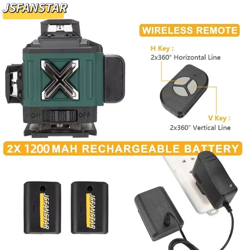 ATV4in1 배터리 구동 조절식 자동 회전 녹색 16 - Laser Level 16 Lines 4D Green 리뷰 및 가격