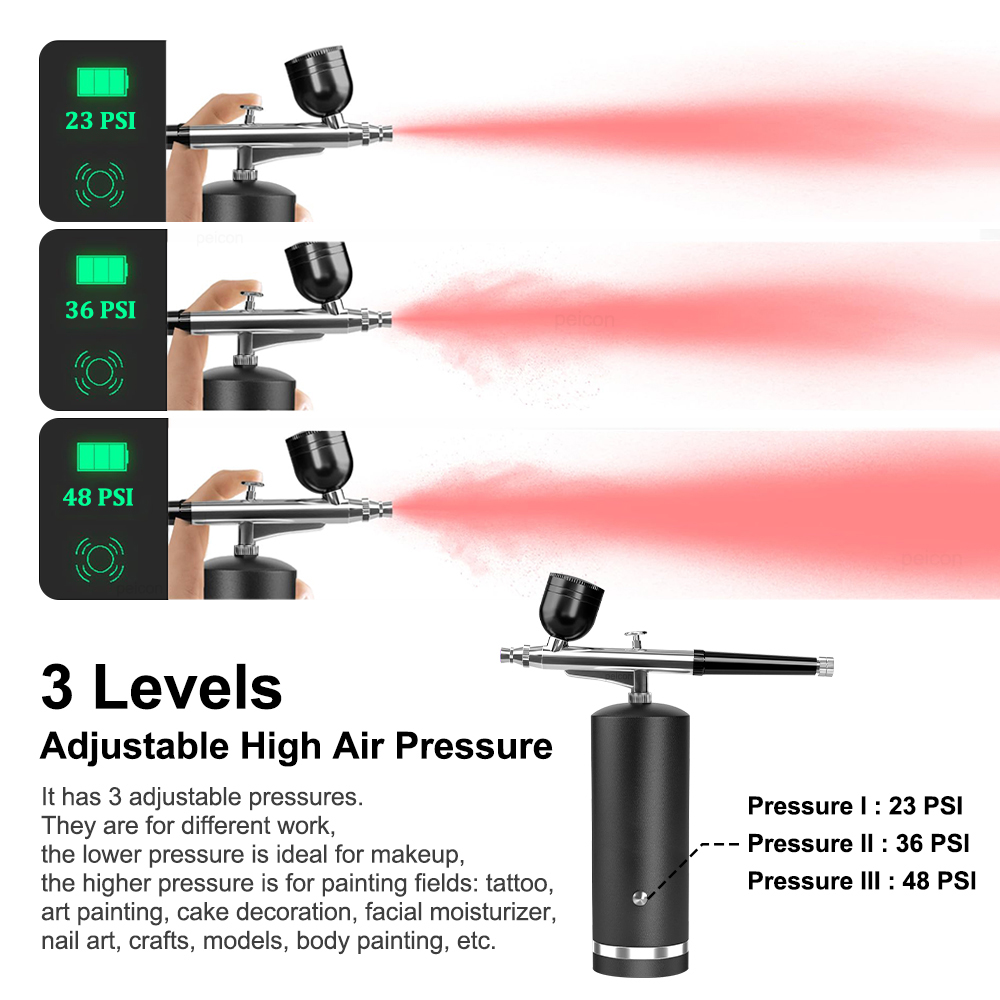 에어브러시 및 컴프레서 페인트 스프레이 건, 미니 스프 - Airbrush Kit With Mini Compressor 리뷰 및 가격