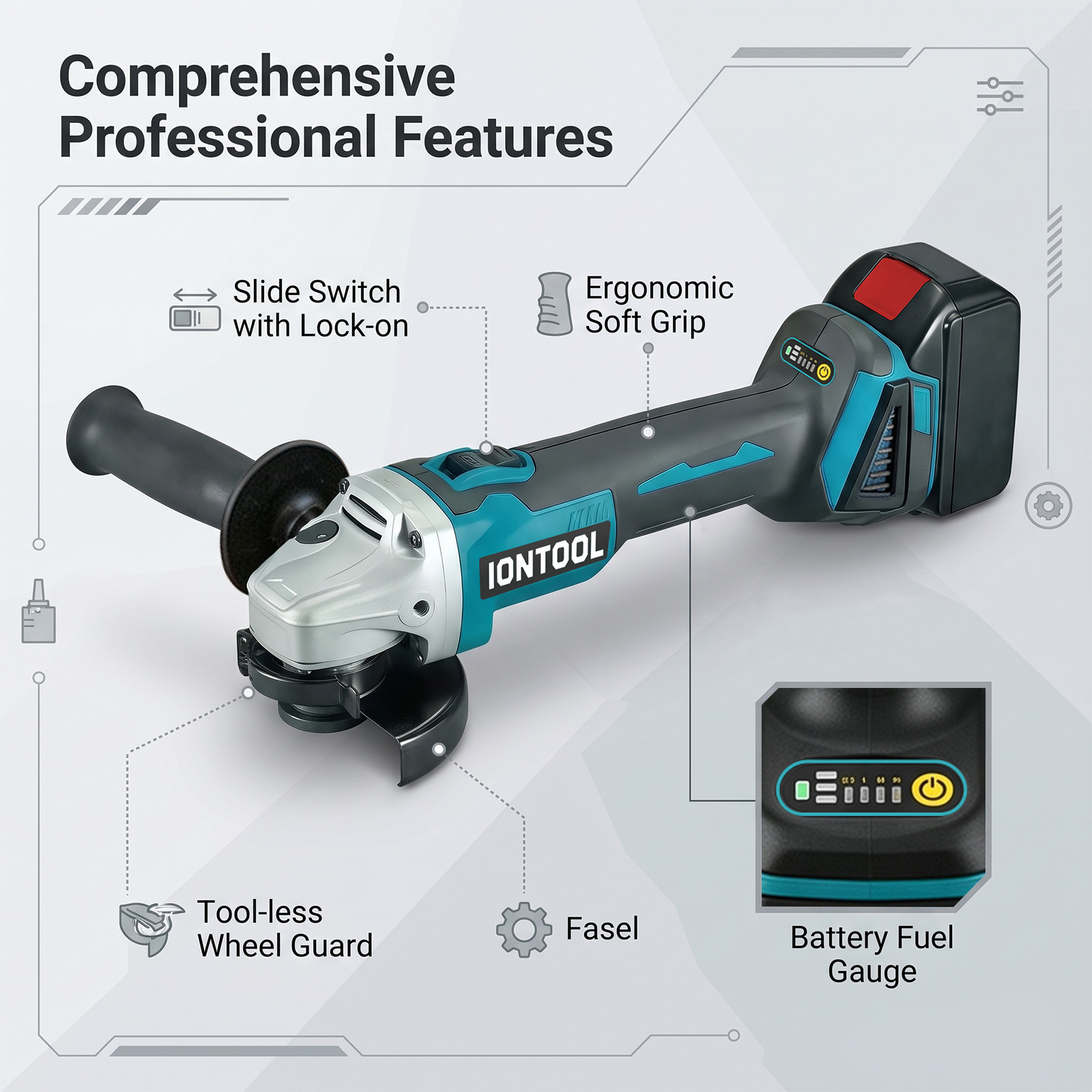 IONTOOL 850W 100mm 무선 앵글 그라인더  - Brushless Angle Grinder Battery Powered 리뷰 및 가격