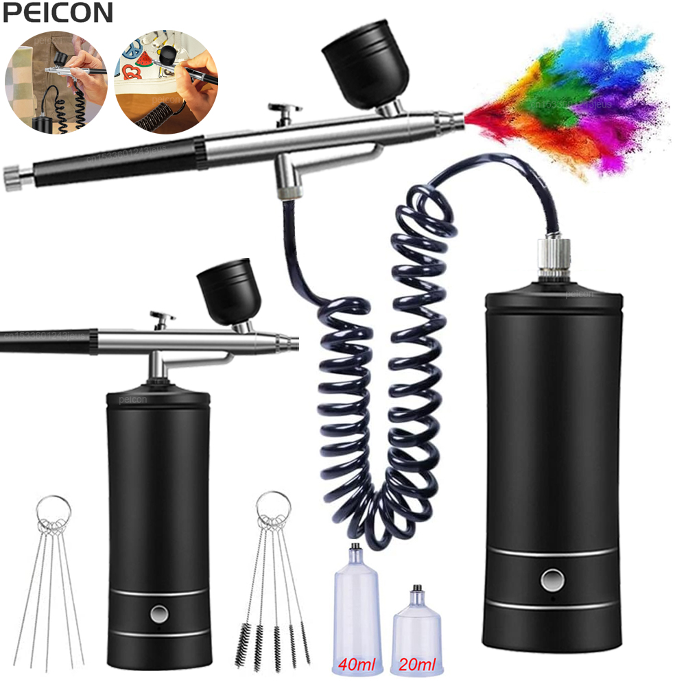 휴대용 무선 에어브러시 페인트 스프레이 미니 스프레이  - Airbrush Kit With Mini Compressor 리뷰 및 가격