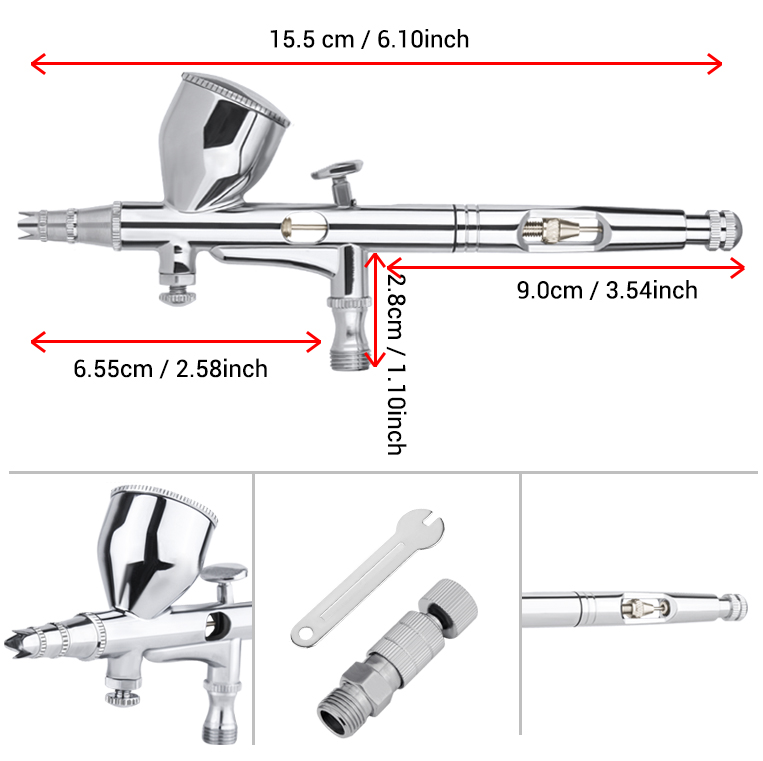 중력 듀얼 액션 미니 에어 브러시 키트, 페인트 네일  - Airbrush Kit With Mini Compressor 리뷰 및 가격