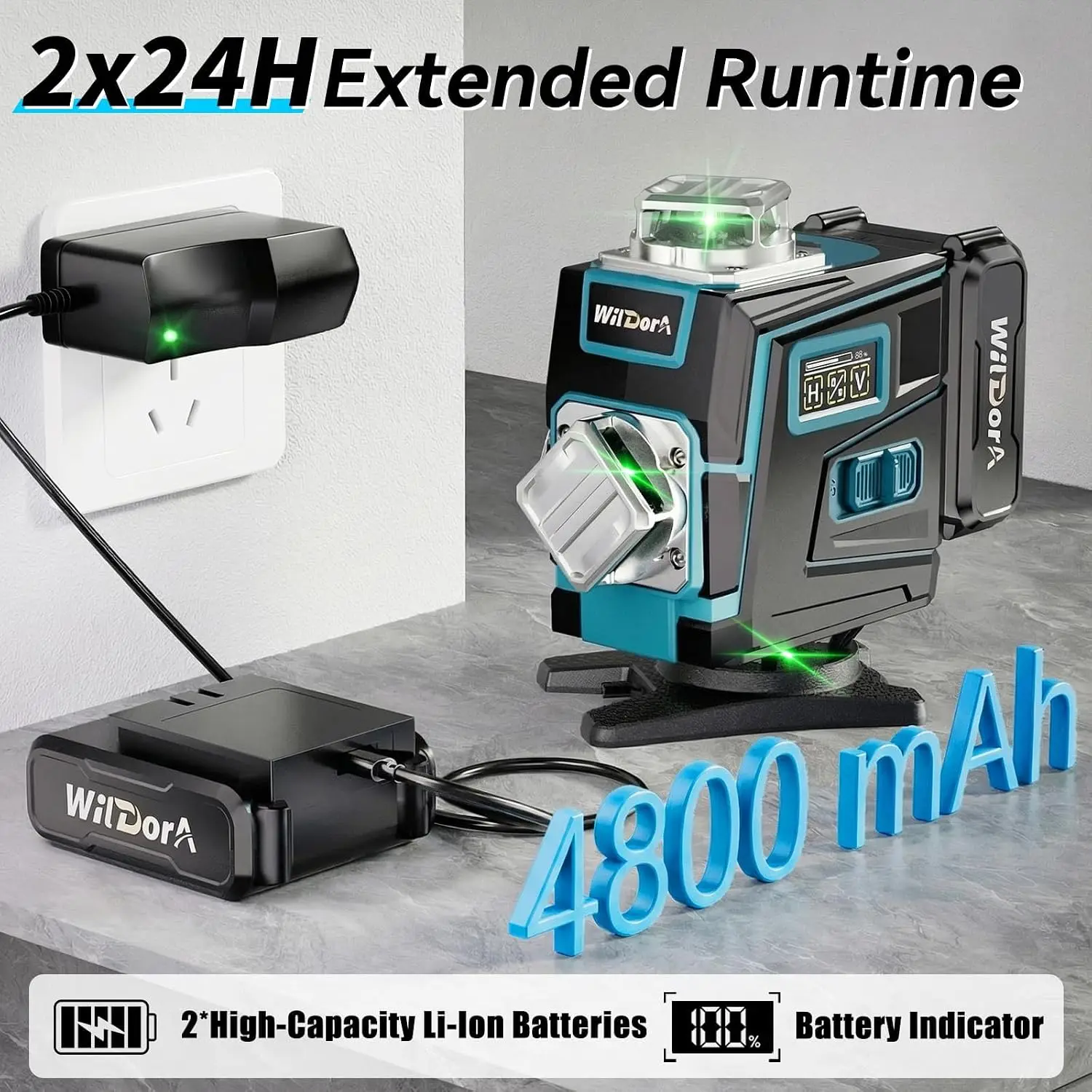 삼각대가 있는 레이저 레벨, 4x360 °   셀프 레 - Laser Level 16 Lines 4D Green 리뷰 및 가격