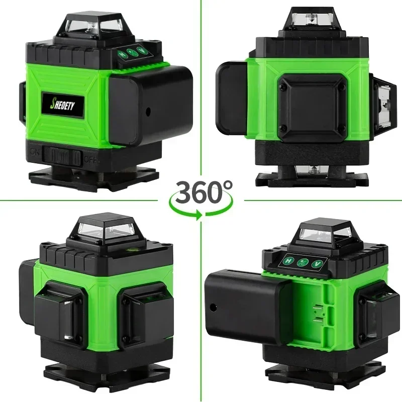 전문가용 셀프 레벨링 수평 및 수직 리모컨 그린 라인  - Laser Level 16 Lines 4D Green 리뷰 및 가격