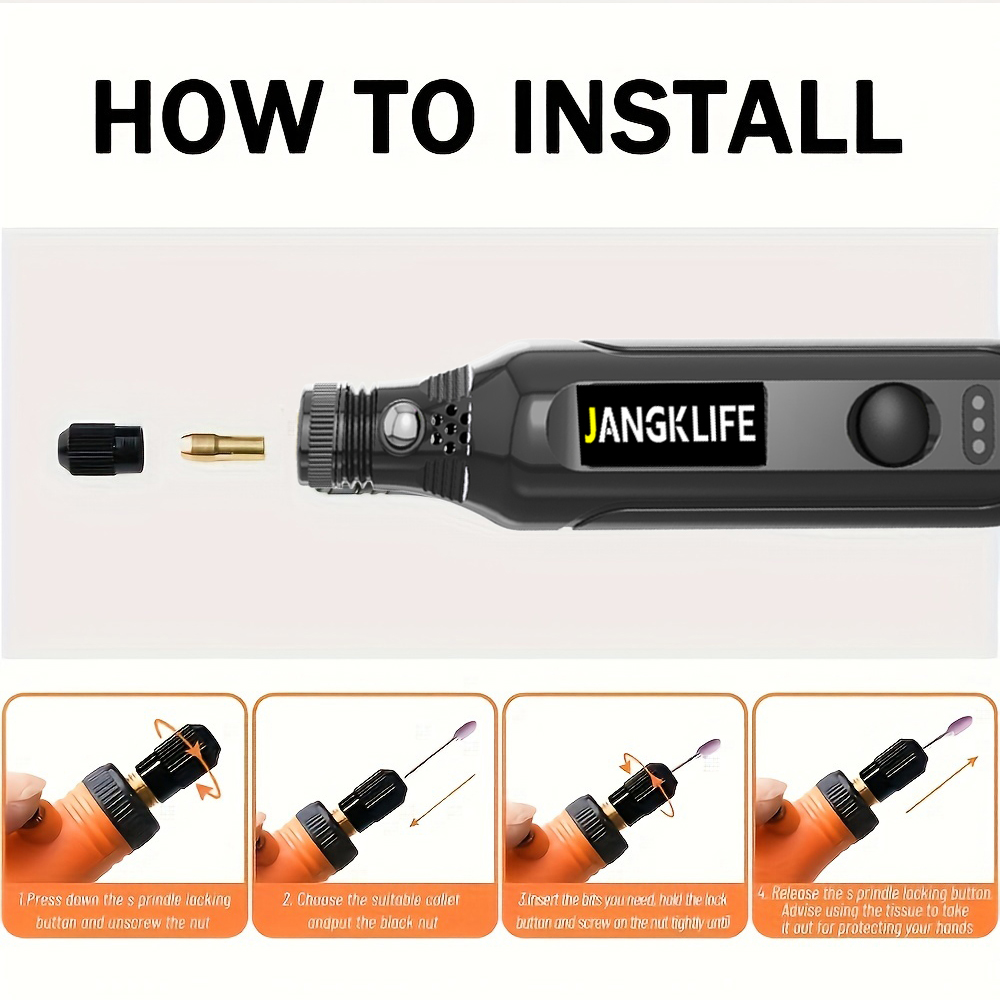 JANGKLIFE USB 무선 로타리 도구 키트 목공  - Cordless Rotary Tool Kit Accessories 리뷰 및 가격
