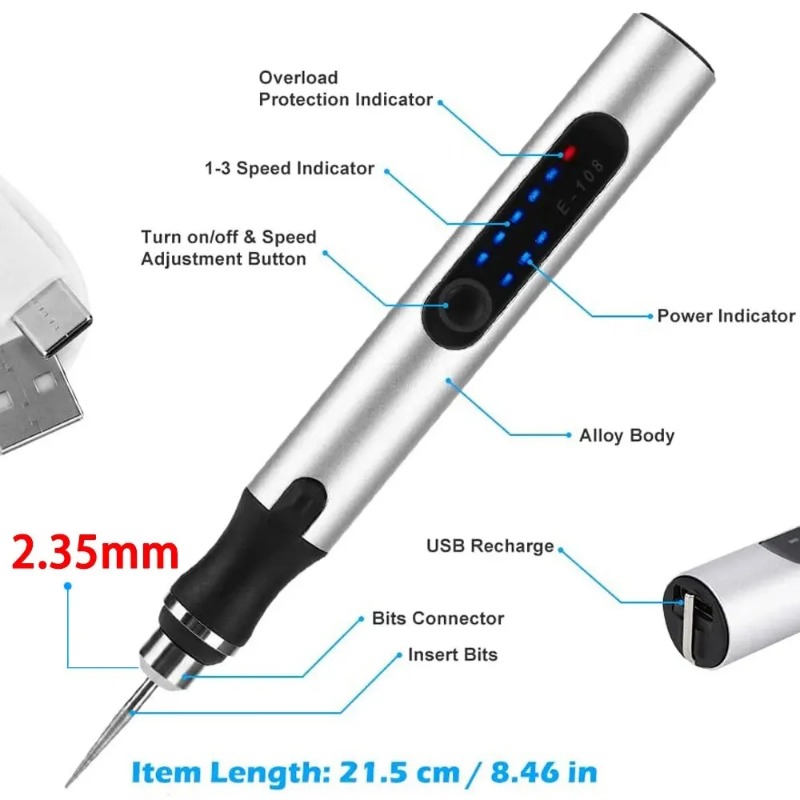 전기 조각 펜, USB 무선 회전 도구 키트, 목공 조 - Cordless Rotary Tool Kit Accessories 리뷰 및 가격