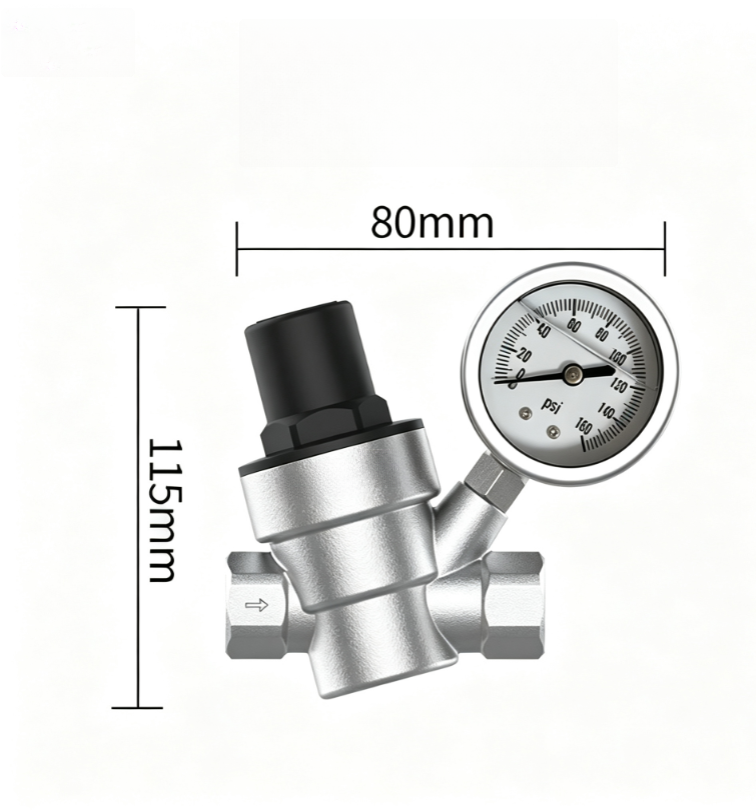 조정 가능한 수압 조절 밸브 황동 3/4인치 게이지 및 - Plumbing 리뷰 및 가격
