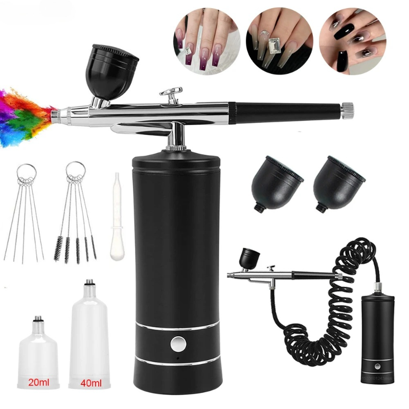 에어브러시 네일 아트 페인팅 키트, 컴프레서 포함 미니 - Airbrush Kit With Mini Compressor 리뷰 및 가격