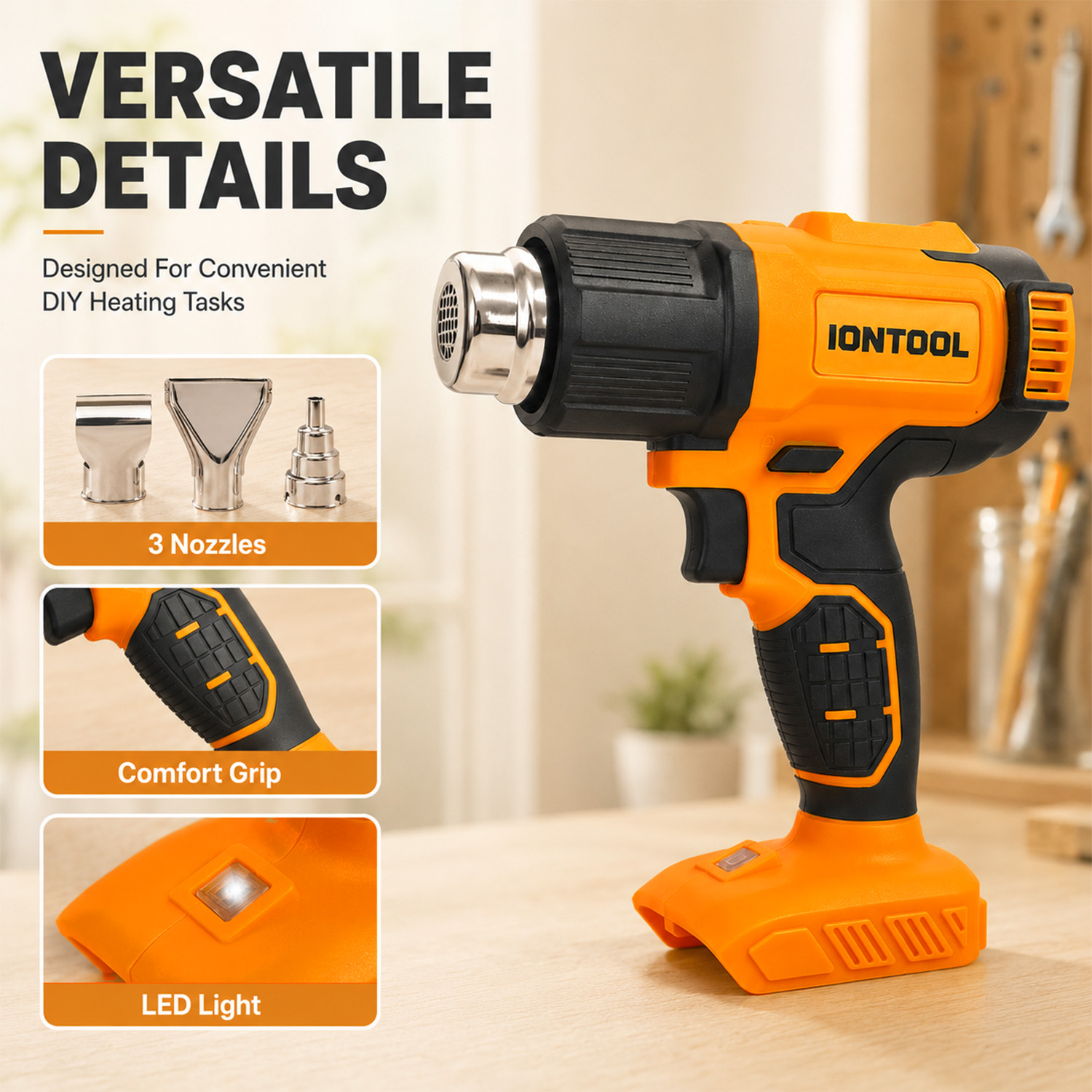 아이온툴 250/500LPM 550 ℃   열수축 튜빙 - Cordless Heat Gun For Shrink Tubing 리뷰 및 가격