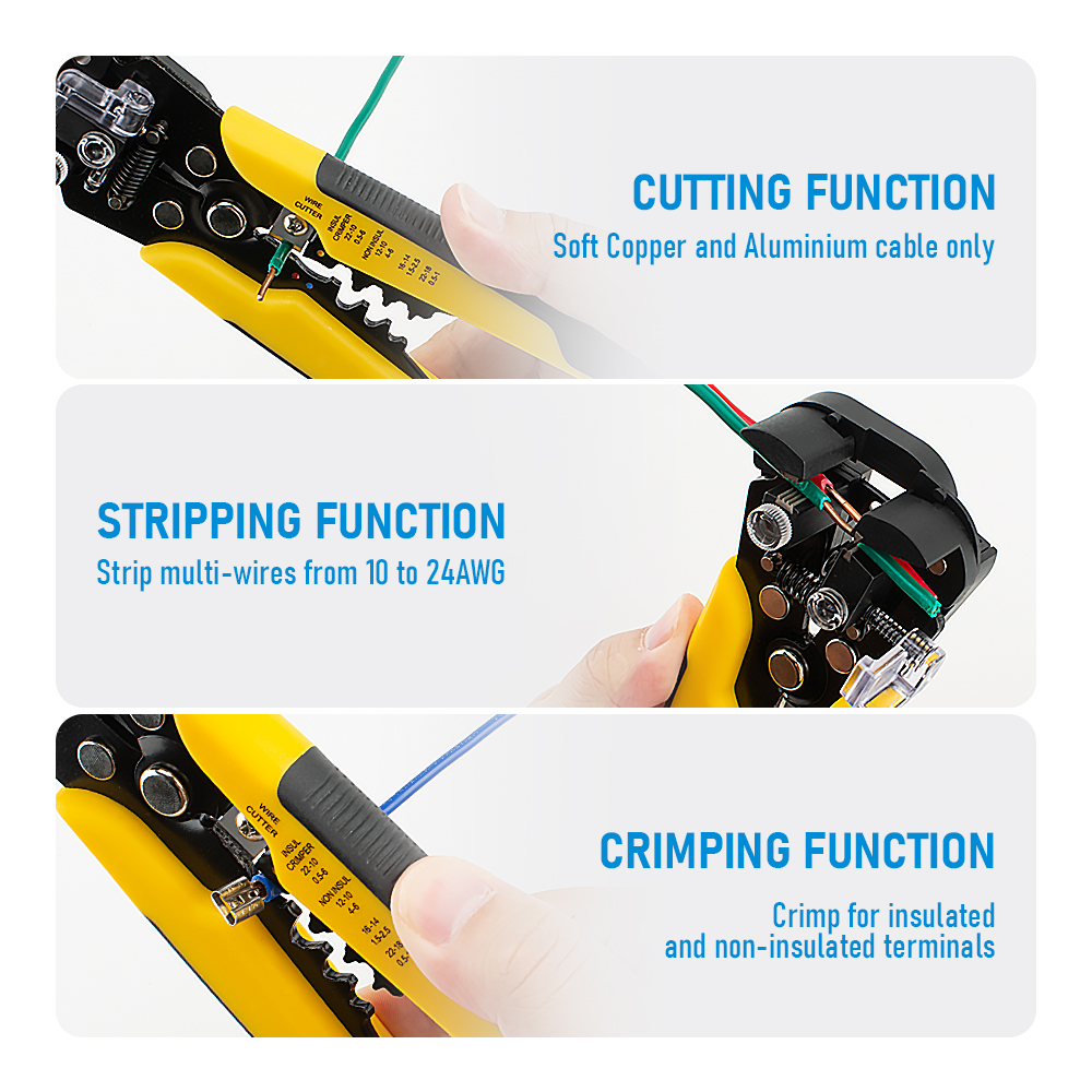 다기능 수공구 전기기사용 와이어 플라이어 케이블 와이어 - Automatic Wire Stripper Cutter 리뷰 및 가격