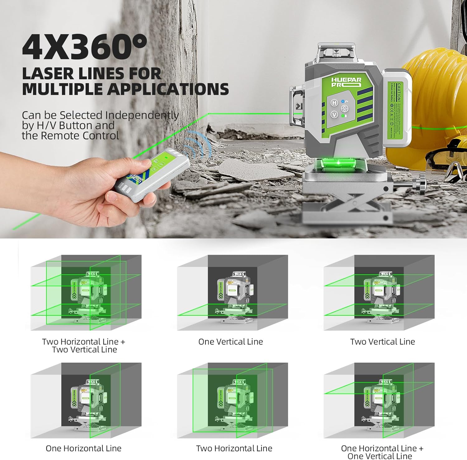 Huepar Professional 4D 크로스 라인  - Laser Level 16 Lines 4D Green 리뷰 및 가격