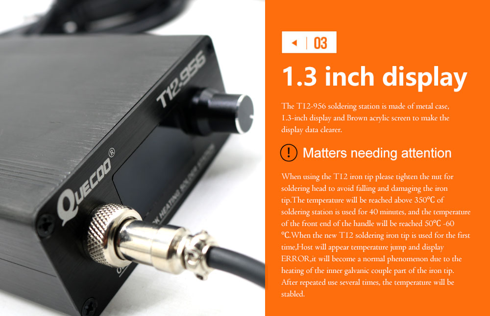 QUECOO T12-956 납땜 디지털 스테이션 전자  - Digital Soldering Station T12 리뷰 및 가격