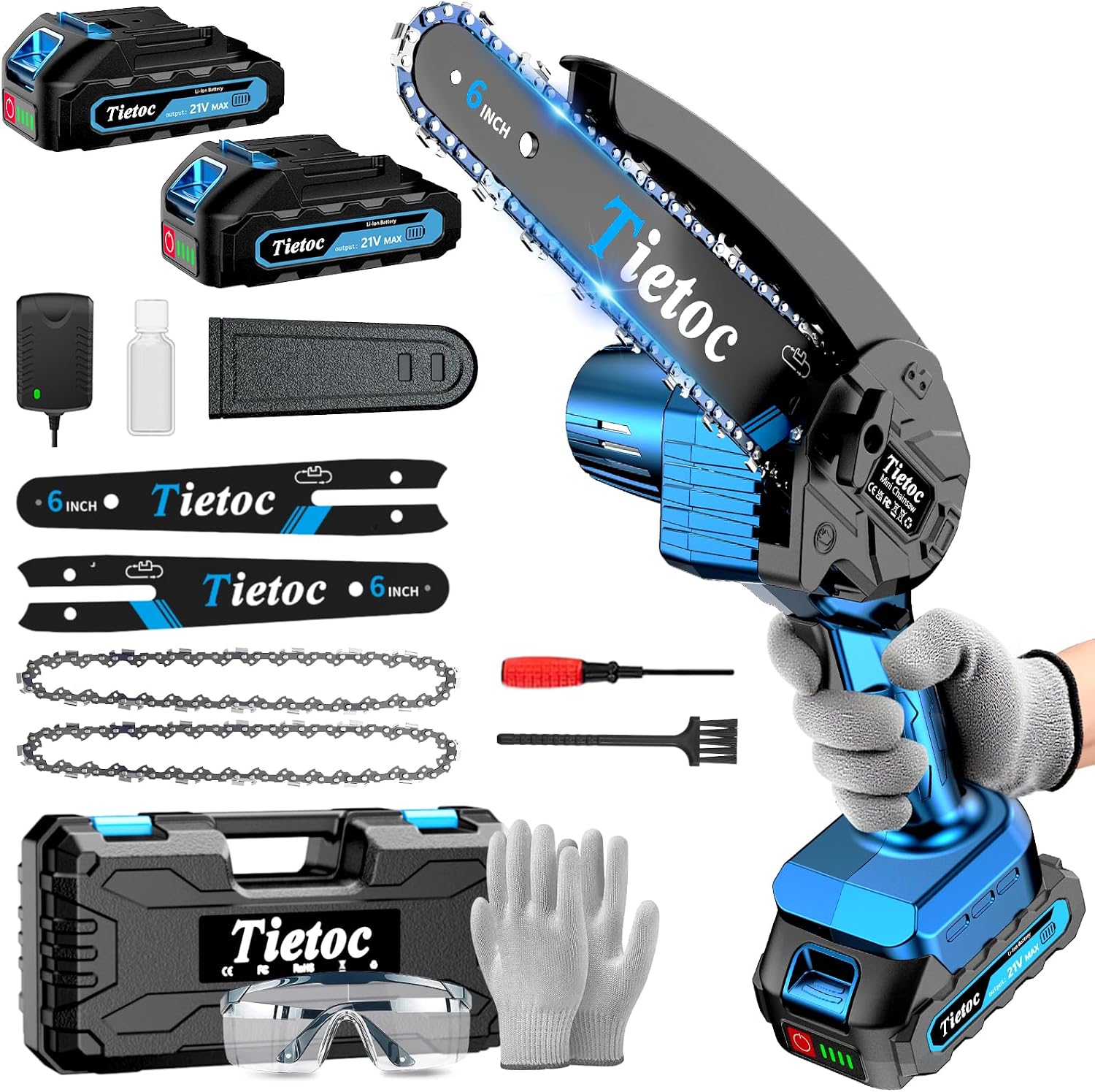 미니 전기톱, 6인치 무선 전기톱, 880W 강력 전동 - Mini Electric Chainsaw 6 Inch 리뷰 및 가격
