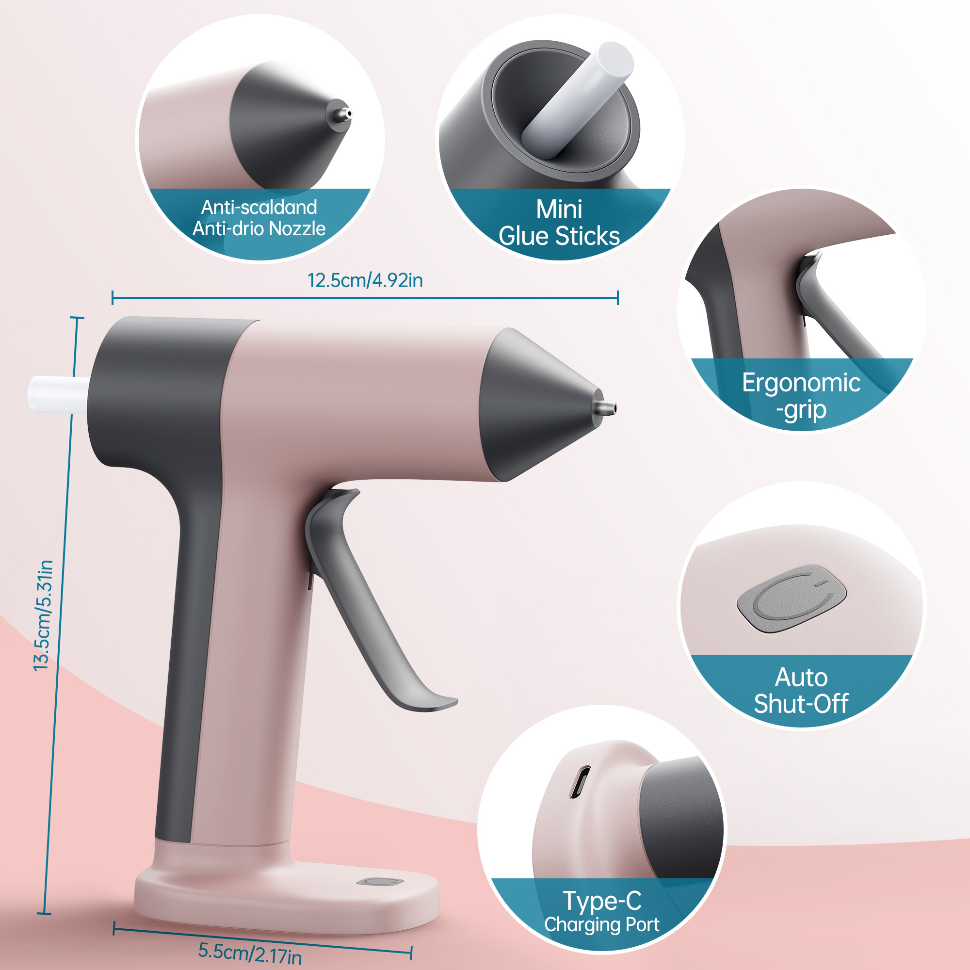 15W 무선 글루건, 2000mAh 배터리, USB 타 - Hot Melt Glue Gun Cordless 리뷰 및 가격